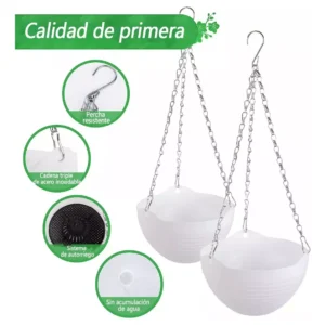 Foto Maceta colgante de plastico