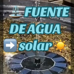 Fuente de agua con pannel solar