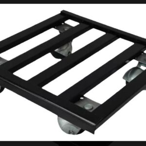 Base cuadrada de acero con llantas que soportan hasta 100kg